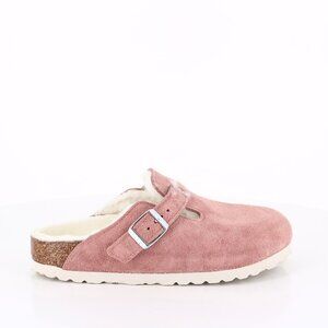 Boston Shearling Suede Leather - Pink Clay
